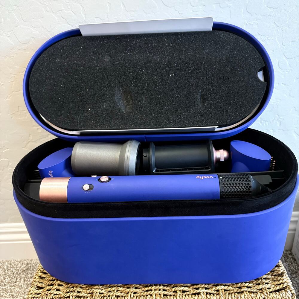 Dyson Airwrap Complete Long Vinca Blue Rose Limited Edition Set Diffuser & Case